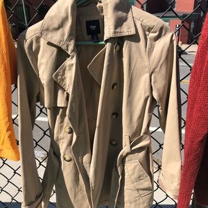 Tan trench coat